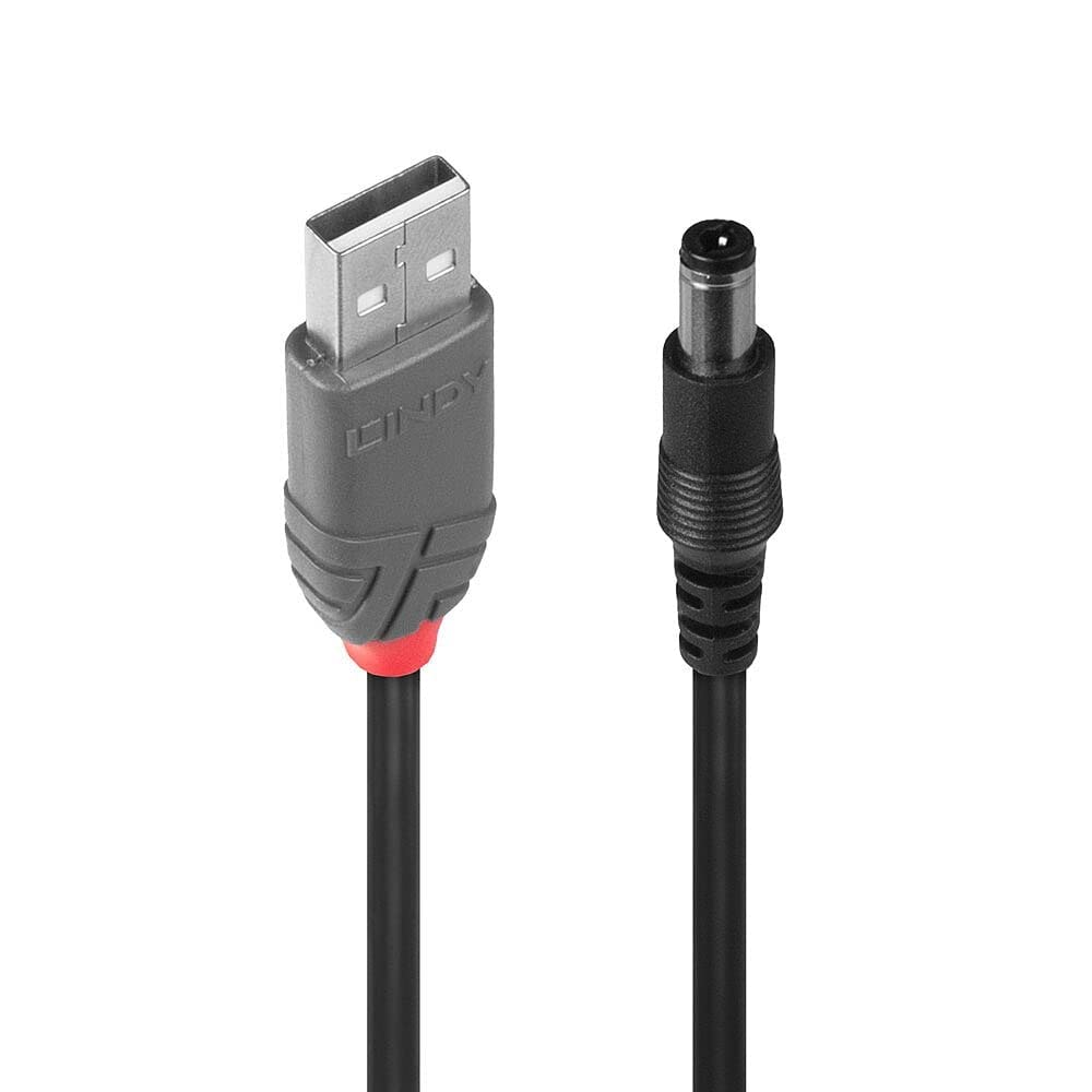 USB 2.0 Type A to 5.5mm DC Cable, 1.5m