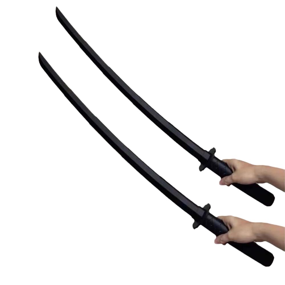 BDKMMS Samurai Sword Model Toys, 2Pcs Inertia Retractable Anime Cosplay Swords 3D Printed Creative Toy for Adults