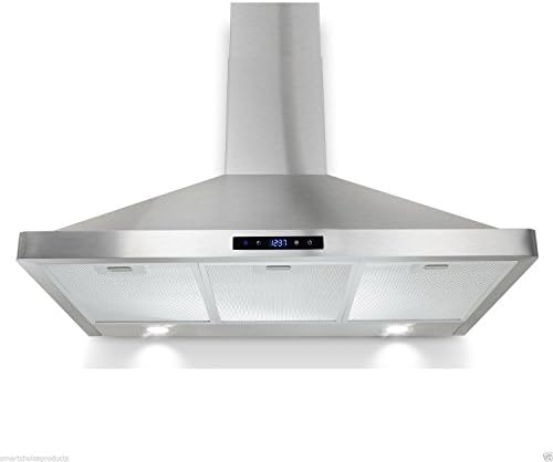 Europe 36" Kitchen Wall Mount Stainless Steel Hood Stove Range Vents w/ Filters