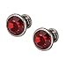 Leathercraft Round Stud Spots Rhinestones Rivet Tack Pack of 100 (Red)