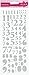docrafts Anita's Glitterations Numbers, Silver