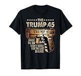 Trump 45 Greater Than 44 Gun Rights 2nd Amendment USA Elect T-Shirt