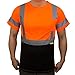 NY BFS8511 High-Visibility Class 3 T Shirt with Moisture Wicking Mesh Birdseye, Black Bottom (2X, Orange)