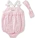 Calvin Klein Baby Girls Sunsuit with Headband, Pink, 12M