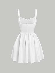 Verdusa Women's Backless Sweetheart Neck Sleeveless