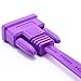DTECH Ultra Slim Flat 10ft VGA to VGA Cable Male to Male Connector Wire for Computer Monitor - 3m - Purple