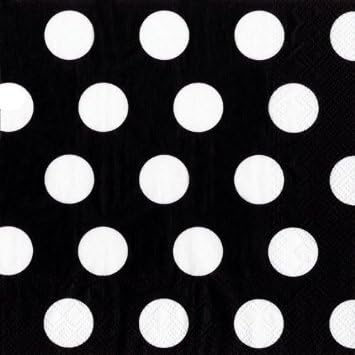 Black &amp; White Polka Dot Tissue Paper 20" X 30" - 24 Large Sheets