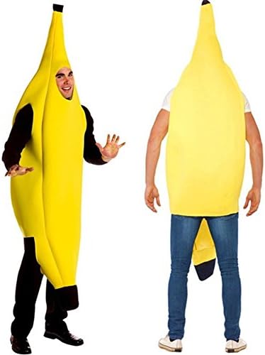 Adult Banana Costume Suit Halloween Full Body One Size