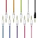 InnoLife Full Set of 10 Colors 3ft 3.5mm Male to Male M/M Flat Noodle Music Record Stereo Audio Auxiliary AUX Cable Cord (Total 10pcs Mixed Colors)