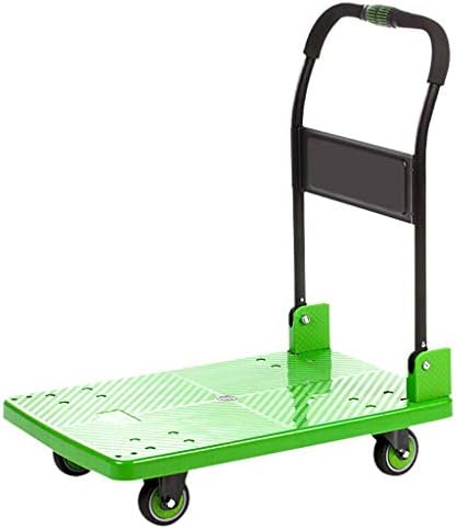 MBDXHJ Platform Cart Folding Hand Truck Heavy Duty Trolley Load-Bearing Capacity 150 Kg - Garden Warehouse Trolley (Color : Green, Size : 7347)