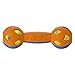 Nerf Dog 7in LED Bash Barbell - Blue/Orange, Dog Toy