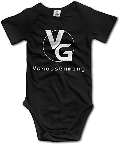 BACADI Baby's Vanoss Gaming Logo Hanging Bodysuit Romper Playsuit Outfits Clothes Climbing Clothes Long Sleeve Black