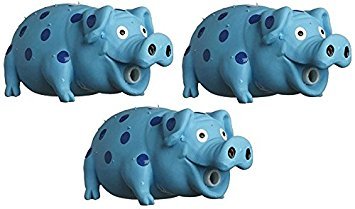 MultiPet Goblets Pig latex Dog toy Assorted Colors Size:Pack of 3 - //coolthings.us