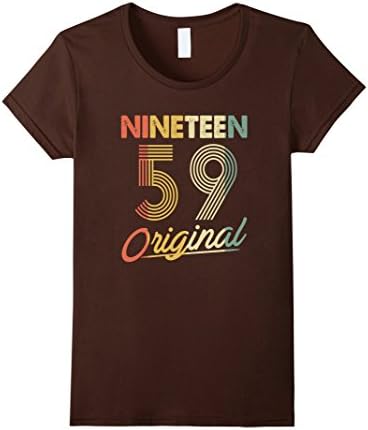 Womens Original 1959 Year Old 58th birthday gifts 1959 T-Shirt Small Brown