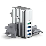 Zendure 40W Max A-Series 4-Port USB High-Speed Wall Charger with One QC 2.0 Port and Three 5V ZEN+ Ports for Smart Phones, Tablets, Game Consoles, Music Players, Cameras, and More