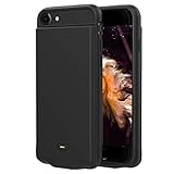 Battery Case for iPhone 8/7, ZeeHoo 2800mAh Extended Charging Case Compatible with iPhone 8/7 (4.7 inch),Soft & Flexible Material,Support All Types Headphones-Black