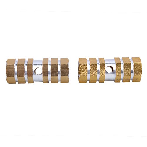 XH 2pcs Axles Aluminum Alloy Stunt Foot Pegs Pedal for BMX Bicycle Cycling (Golden)