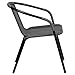 Flash Furniture Lila Gray Rattan Indoor-Outdoor Restaurant Stack Chair