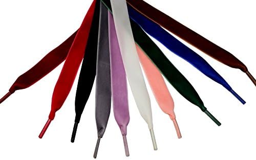 Goodlace 0.6Inch Wide of Flat Velvet Shoelaces Ribbon Shoe Laces 47Inch