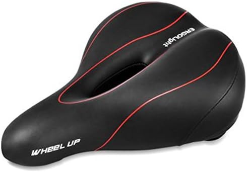 JNNSPORTS Mountain Bike Seat Car Seat Road Bike Saddle Cushion Accessories Equipped With Taillight (Red)