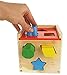 Colorful Shape Cube Sorting Puzzle - Solid Wood Toy with 12 Shapes - Educational Baby Toy for Toddler Boys and Girls Age 18-24 Months, 2 Years and Up - Classic Early Development Shape Recognition Toy