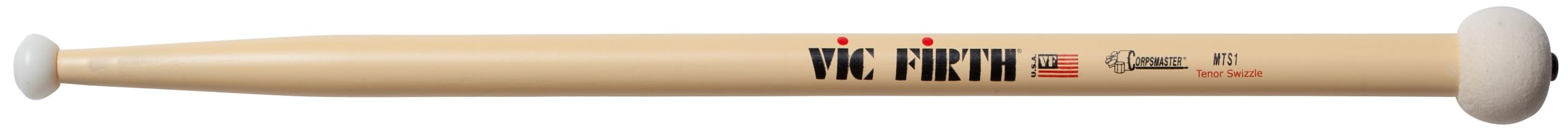 Vic FIrth - Corpsmaster® Signature Series Multi-Tenor Swizzle - Wood Shaft - Nylon/Felt Heads