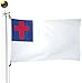 Made in USA Flags Co - 4x6 Christian Flag - SolarMax Nylon Christian Flags 4x6 Outdoor Double Sided - Religious Church Flag with Appliqued Cross - FMAA Certified, US Made