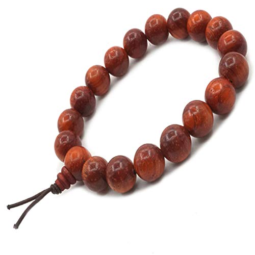 Sandalwood Bead Bracelet Tibetan Buddhist Buddha Meditation Men Elastic Bracelet 10 mm Mala Prayer Beads