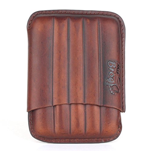 Leather Cigar Case - Two Tone Aniline Leather - [Tan]