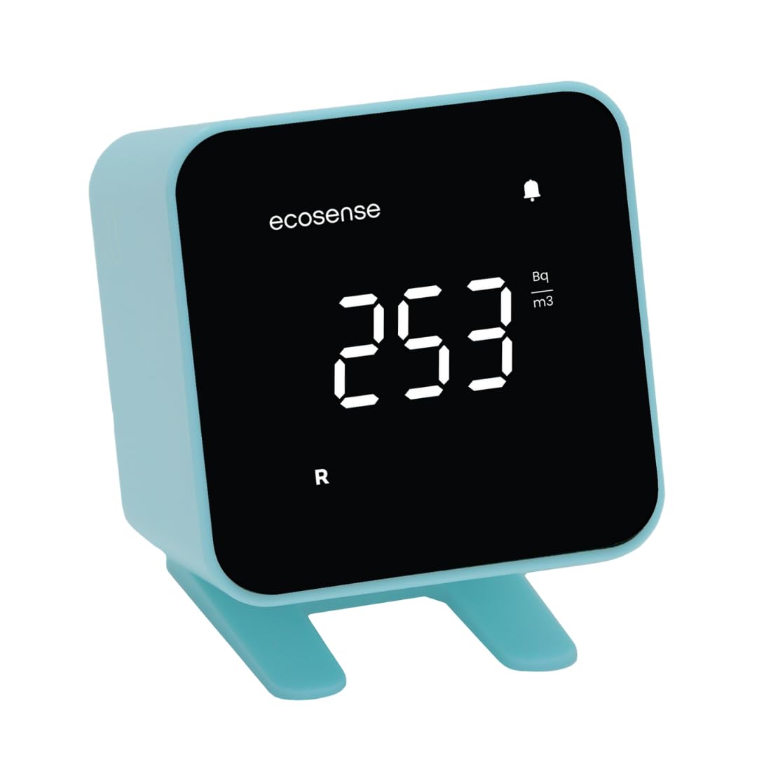 Ecosense EB100 EcoBlu, Home Radon Detector, Capture & Display Results Every 10 Minutes, Short & Long-Term Continuous Monitoring, Easy to Use