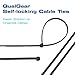 QualGear CT5-B-100-P Self-Locking Cable Ties, 8-Inch, Black 100/Poly Bag
