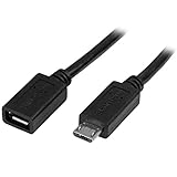 StarTech.com 0.5m 20in Micro-USB Extension Cable - M/F - Micro USB Male to Micro USB Female Cable (USBUBEXT50CM)