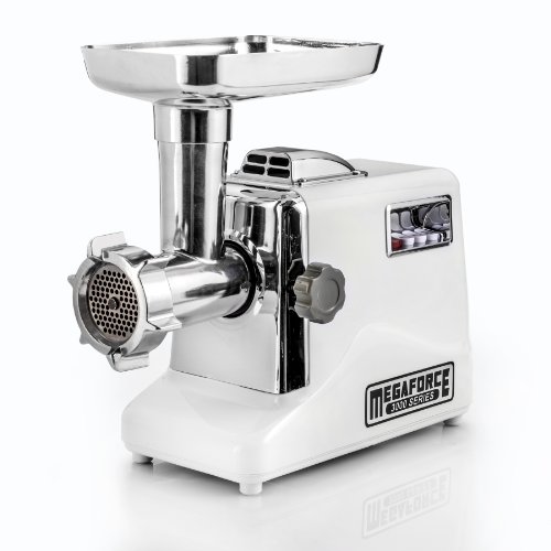 STX MegaForce 3000 Air Cooled Electric Meat Grinder with 3 Cutting Blades, 3 Grinding Plates