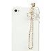 iPhone SE,iPhone 5 5S Wallet Case MOLLYCOOCLE Embossed Flower Wallet with Stand Premium PU Leather Skin Cover Magnetic Flip Folio TPU Bumper for iPhone SE 5 5S & Bling Butterfly Dust Plug,Brown