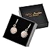 TS Luxury Pearl Inlaid Fireball Spherical Drop Earrings