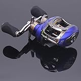 Entsport Titanium Alloy Casting Reel Saltwater Low Profile Baitcasting Fishing Reel 10+1 Ball Bearings Baitcast Reel Right/Left Handed Baitcaster Fishing Reel Baitcaster Magnetic Braking System Baitcasting Reel Bait Casting