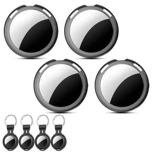 4 Pack Smart Tracker Tags Item Finder [Apple MFi Certified] Works with Apple Find My (iOS Only) Air Bluetooth Tag with Waterproof Replaceable Battery Worldwide Tracking for Key Wallet Bag Luggage Pets