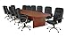 Regency Legacy 16 ft Racetrack Laminate Conference Table with 2 Charging Ports- Cherry
