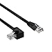 CableCreation CAT6 Ethernet Patch Cable RJ45 LAN Cable Gigabit Network Cord 90 Degree Right Angled,Bandwidth up to 250MHz 1Gbps for PC, Router, Modem, Printer, Xbox, PS5, PS4,10 Feet, Black
