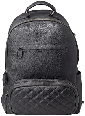 Amazon.com | Premium Black Leather Backpack for Men & Women Stylish Pebbled  Genuine Leather, Secure Zip Closure, Everyday Travel & Work Bag | Casual  Daypacks