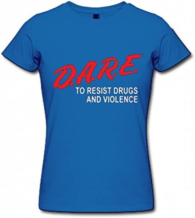 MNXBEST Dare Tshirt Trendy Print T-Shirts Valentine Women Tee Royal Blue