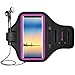 LOVPHONE iPhone 14 Pro Max/14 Max/ 13/12 Pro Max/Samsung Galaxy Note 20/10/9/8 Armband,Sport Running Exercise Gym Case,Fingerprint Sensor Access Supported,Water Resistant and Sweat-Proof (Rosy)