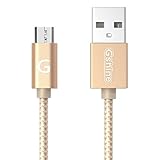 [366 Days Warranty] Gshine® 6ft High-speed Durable Nylon Braided Micro USB 2.0 Universal Sync and Charge Data Cable for Samsung,htc,android and More (Rose Gold)
