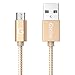 [366 Days Warranty] Gshine® 6ft High-speed Durable Nylon Braided Micro USB 2.0 Universal Sync and Charge Data Cable for Samsung,htc,android and More (Rose Gold)