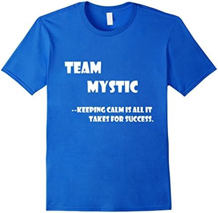 Men's Team Mystic T-Shirt Front Side Keep Calm For Success 2XL Royal Blue