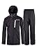 SWISSWELL Mens Rain Jacket & Trouser Suit Black, Black-Suit, Size X-Large