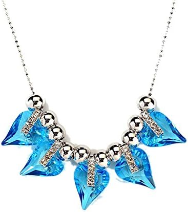 NL-02123C2 Fashionable Crystal Simple Heart-Shaped Women Necklace