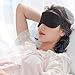 Natural Silk Eye Mask for Sleeping, Super Smooth Sleeping Mask for Women and Men-Fully Adjustable Strap