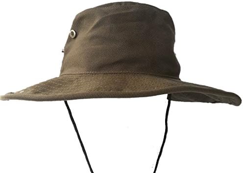 Olive Green Summer 100% Cotton Unisex Safari Bucket Fisherman Hat Jungle Wide Brim