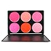 RoseFlower Pro 6 Colors Large Powder Blush / Blusher Makeup Palette Cosemetic Contouring Kit - Ideal for Professional and Daily Use